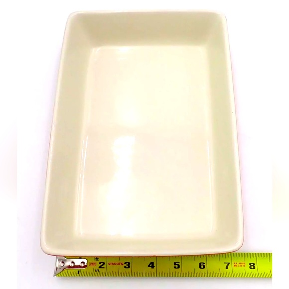 Mayfair & Jackson Casserole Dish Red Rectangle 11" x 7.5" x 2" Bake Microwavable - Picture 9 of 11